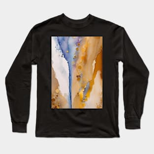 Blue and orange  Abstract Art Long Sleeve T-Shirt